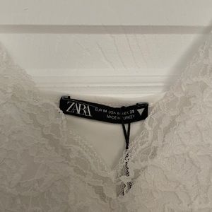 Zara white lace body suit
